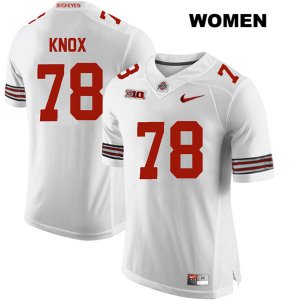 Women's NCAA Ohio State Buckeyes Demetrius Knox #78 College Stitched Authentic Nike White Football Jersey XO20B35FB